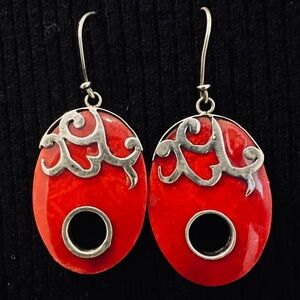 2000’s Red and Silver Earrings